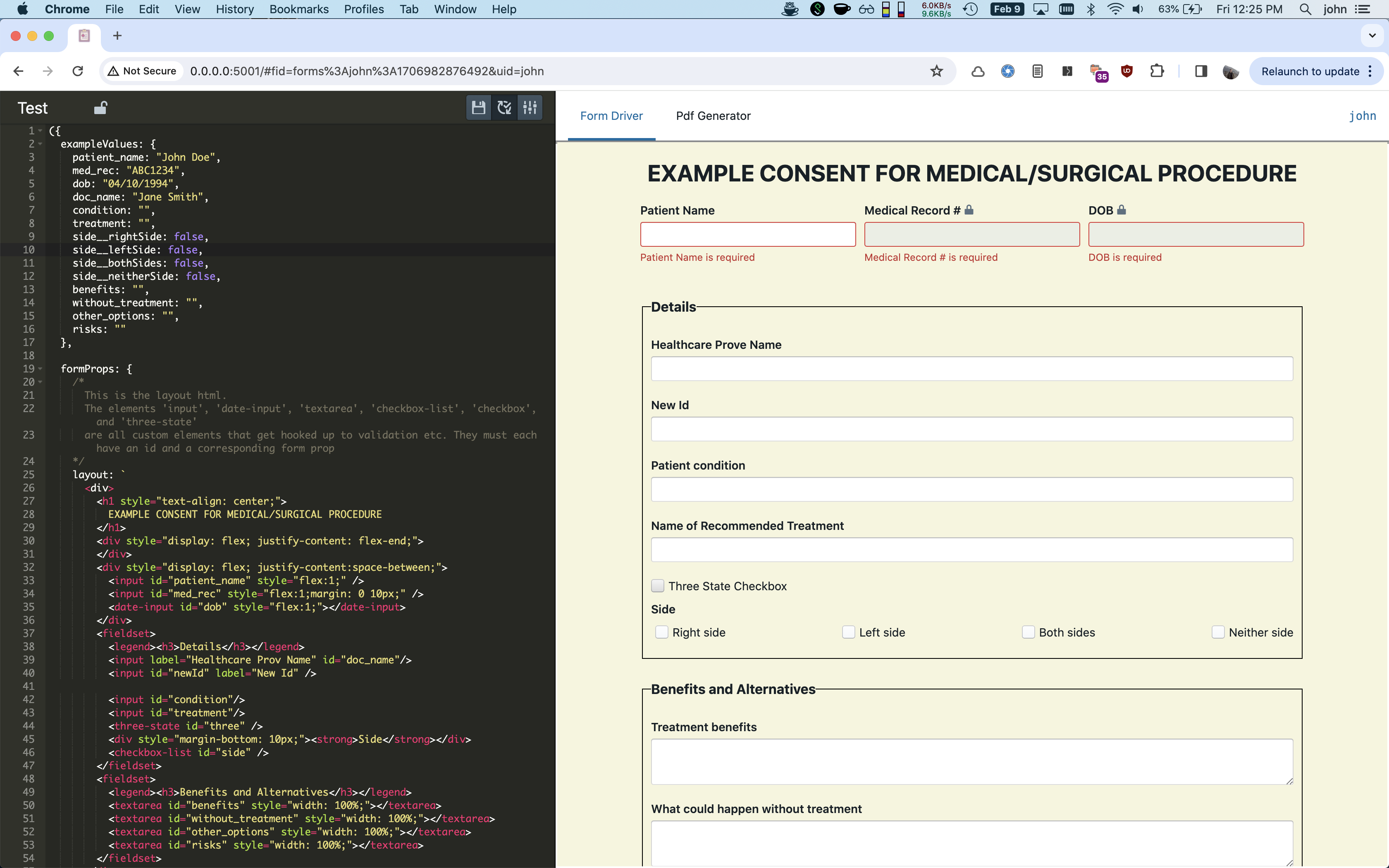 BIDMC Form Driver